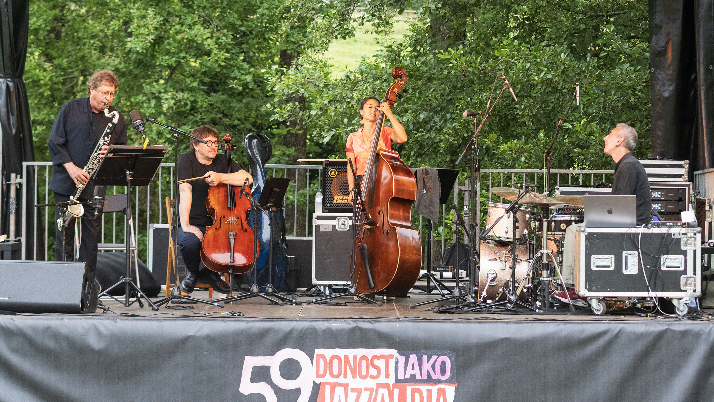 Louis Sclavis, Vincent Courtois, Federica Michisanti e Michele Rabbia (foto Luca Vitali)