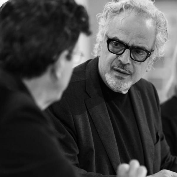 Giorgio Battistelli alle prove di "Julius Caesar" all'Opera di Roma (foto di Fabrizio Sansoni)