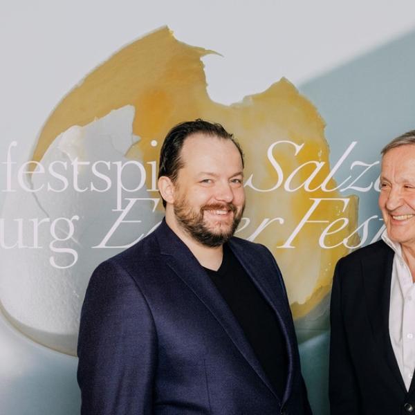 Osterfestspiele Salzburg 2023 - Andris Nelsons e Klaus Bachler (foto Fritz Beck)