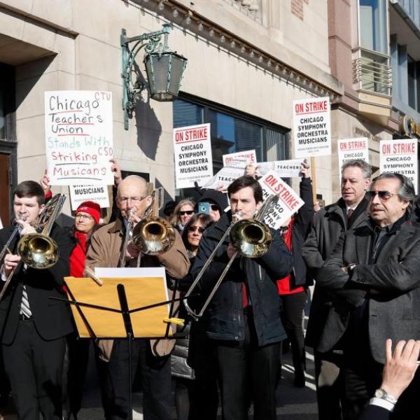 Muti e i musicisti della Chicago Symphony Orchestra "in sciopero"