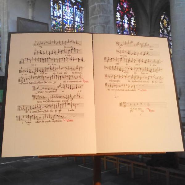 Libro corale Missa Maria zart di Obrecht