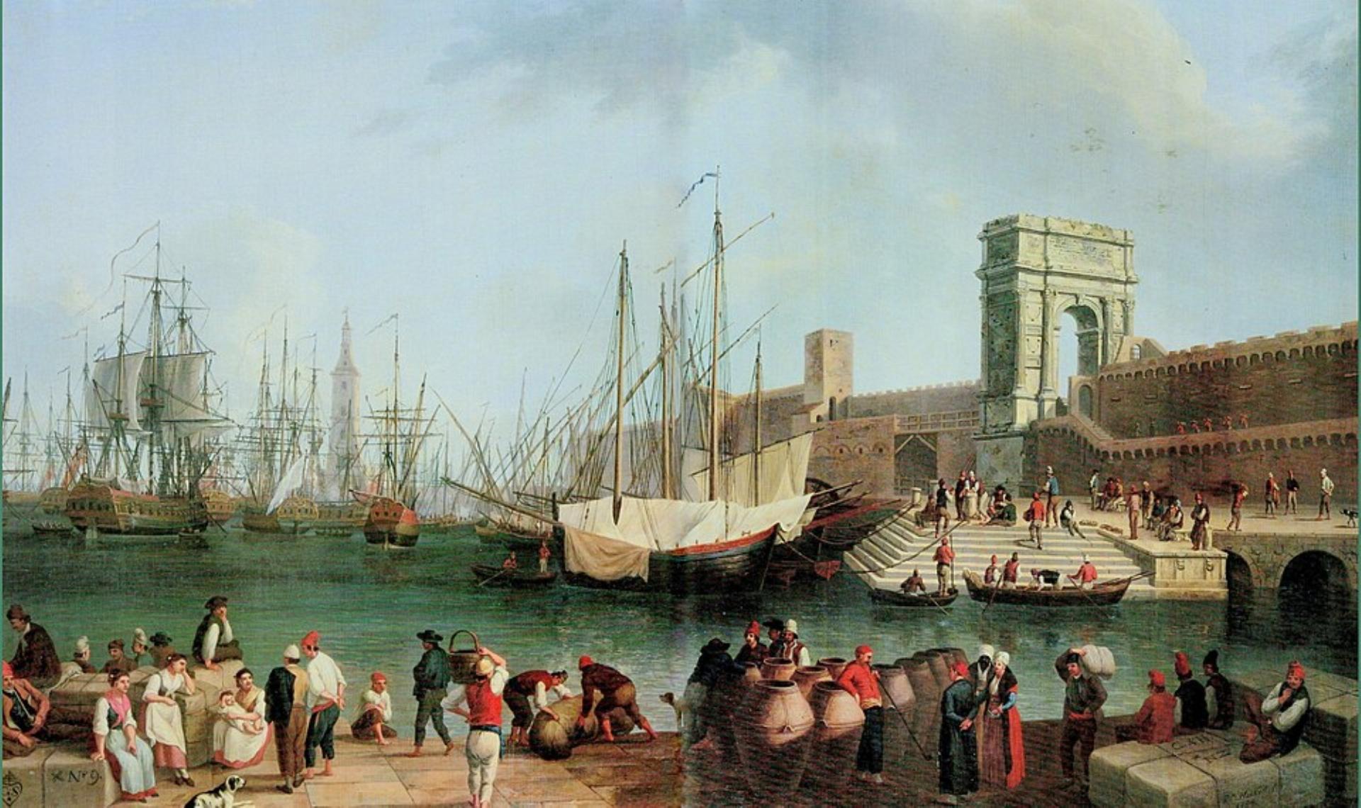 Jakob Philipp Hackert – Veduta del porto di Ancona (1784)