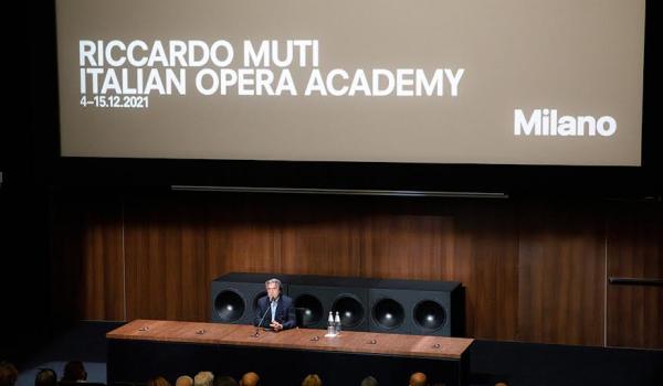 Riccardo Muti alla Fondazione Prada – Foto: Patrick Toomey Neri Riccardo Muti Italian Opera Academy