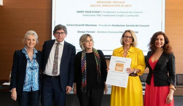 Enrica Ciccarelli (Presidente Fondazione La Società dei Concerti) e Giorgia Floriani (Direttore Generale Fondazione Tim) Enrica Ciccarelli (Presidente Fondazione La Società dei Concerti) e Giorgia Floriani (Direttore Generale Fondazione Tim)