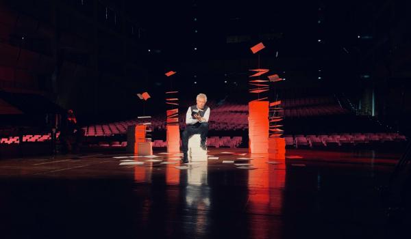 Alessandro Baricco sul set al Lingotto