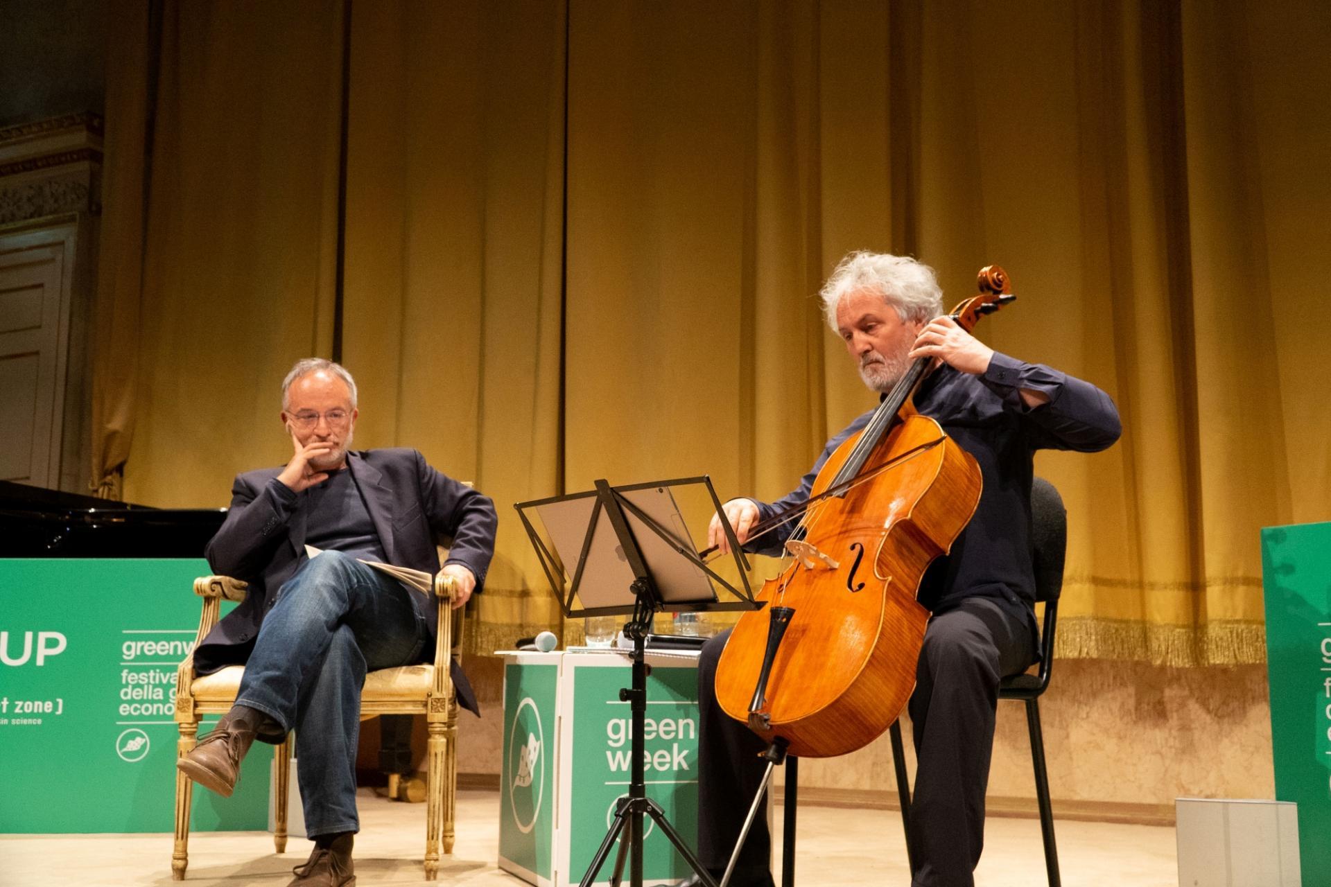 Stefano Mancuso e Mario Brunello (foto Green Week - ItalyPost)