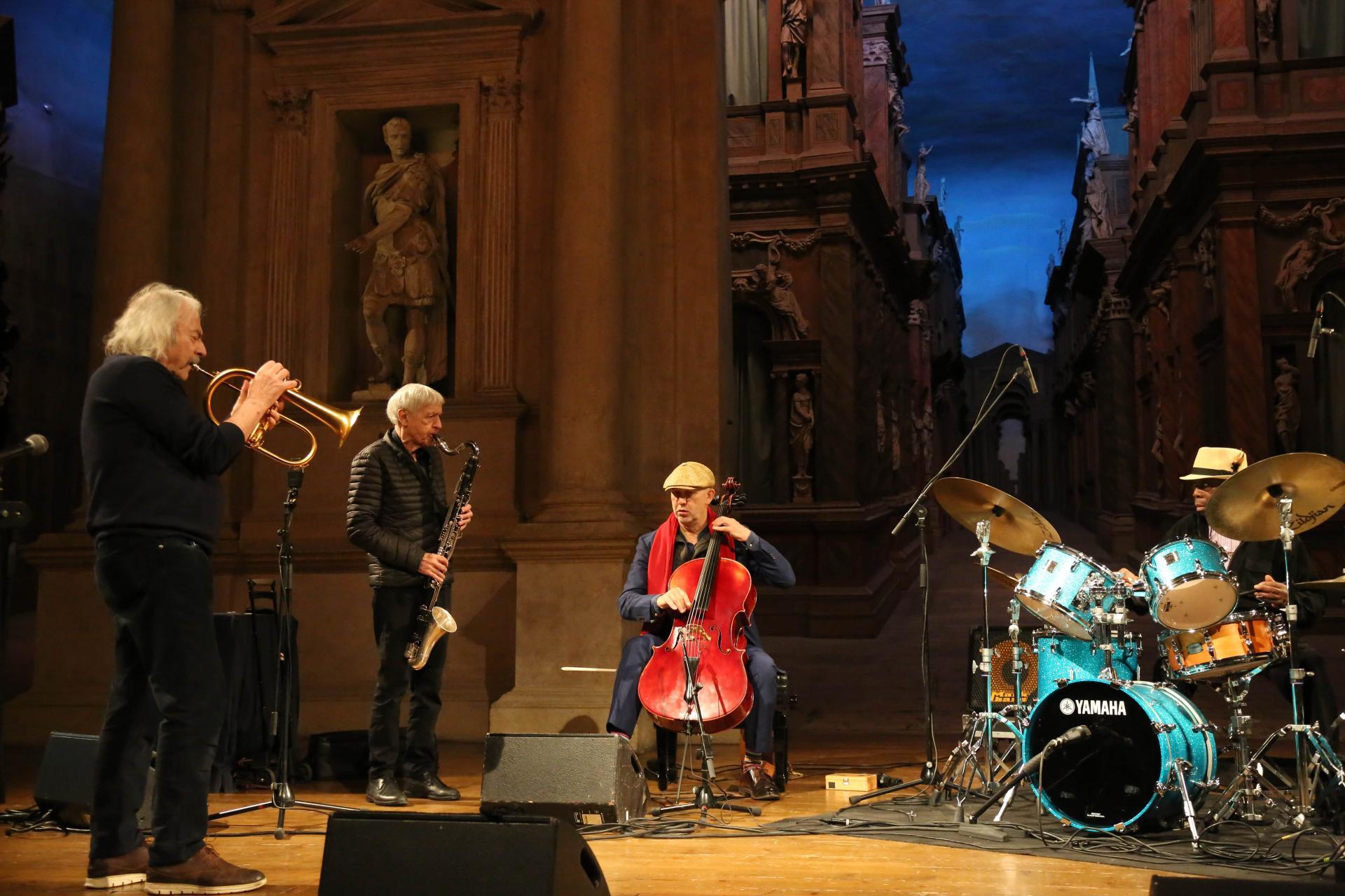Foto di Francesco Dalla Pozza Rava, Portal, Reijseger e Cyrille - Vicenza Jazz 2019