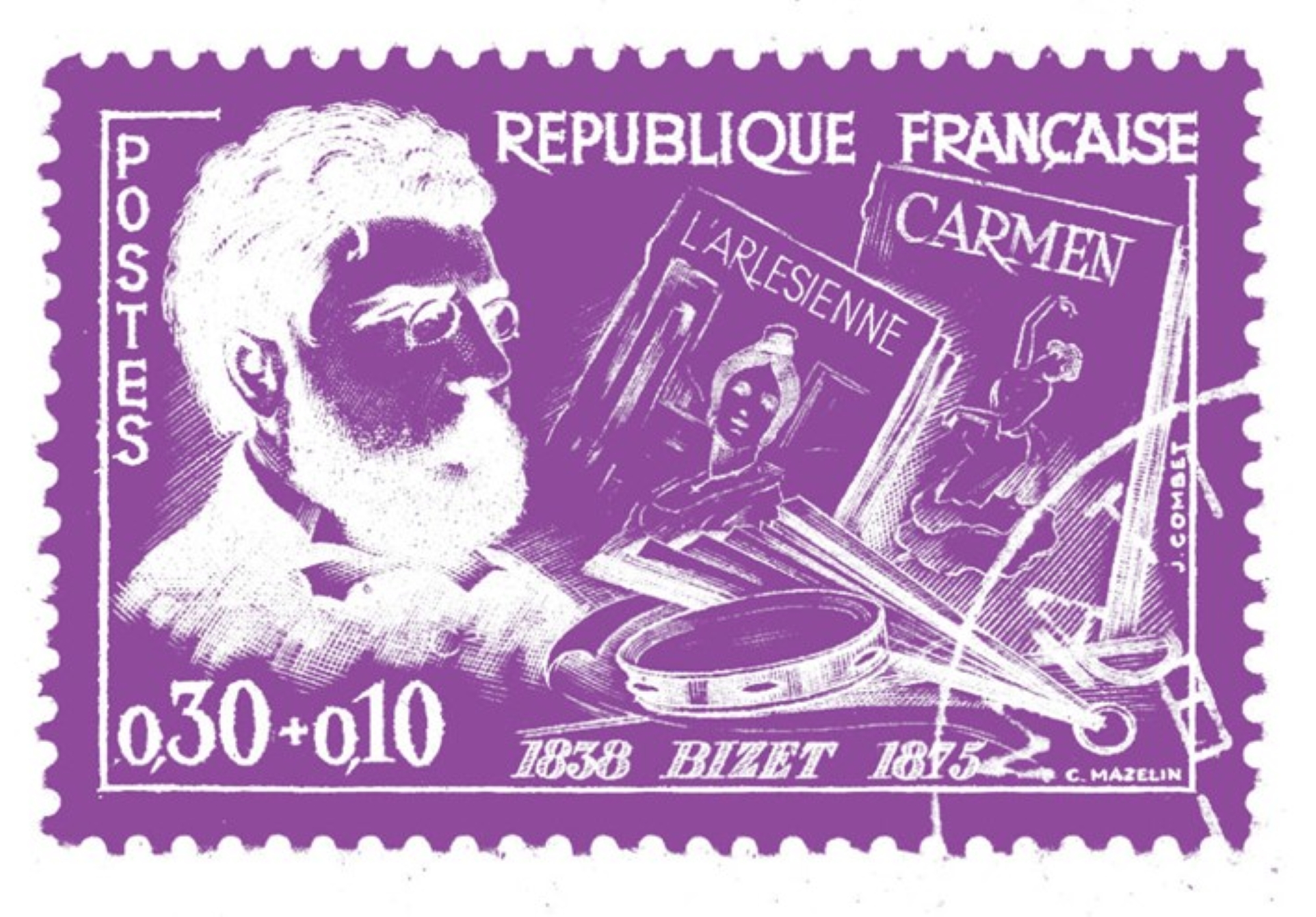 Georges Bizet, francobollo commemorativo (1938)