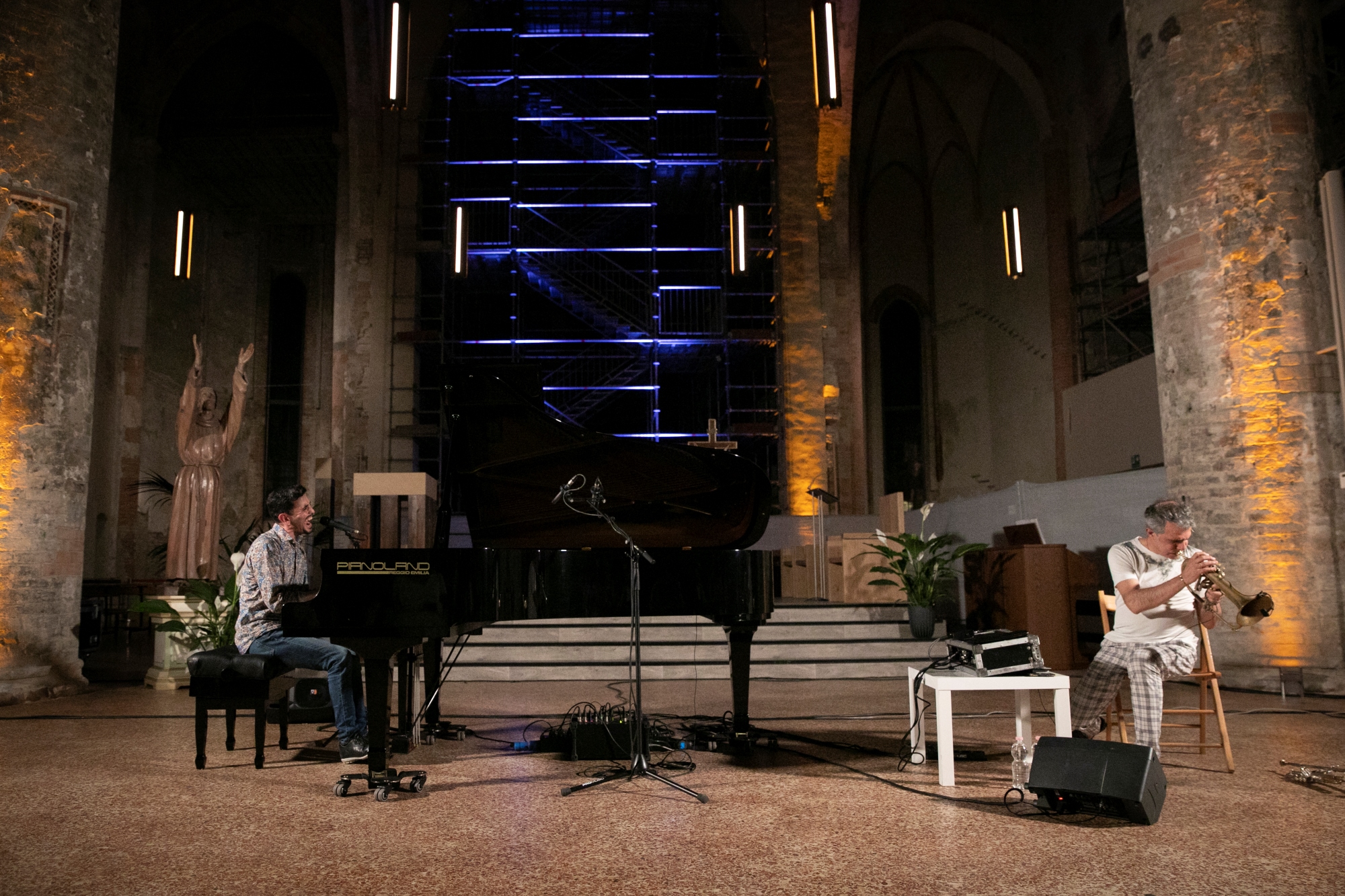 Aeham Ahmad e Paolo Fresu (foto Elisa Morabito)