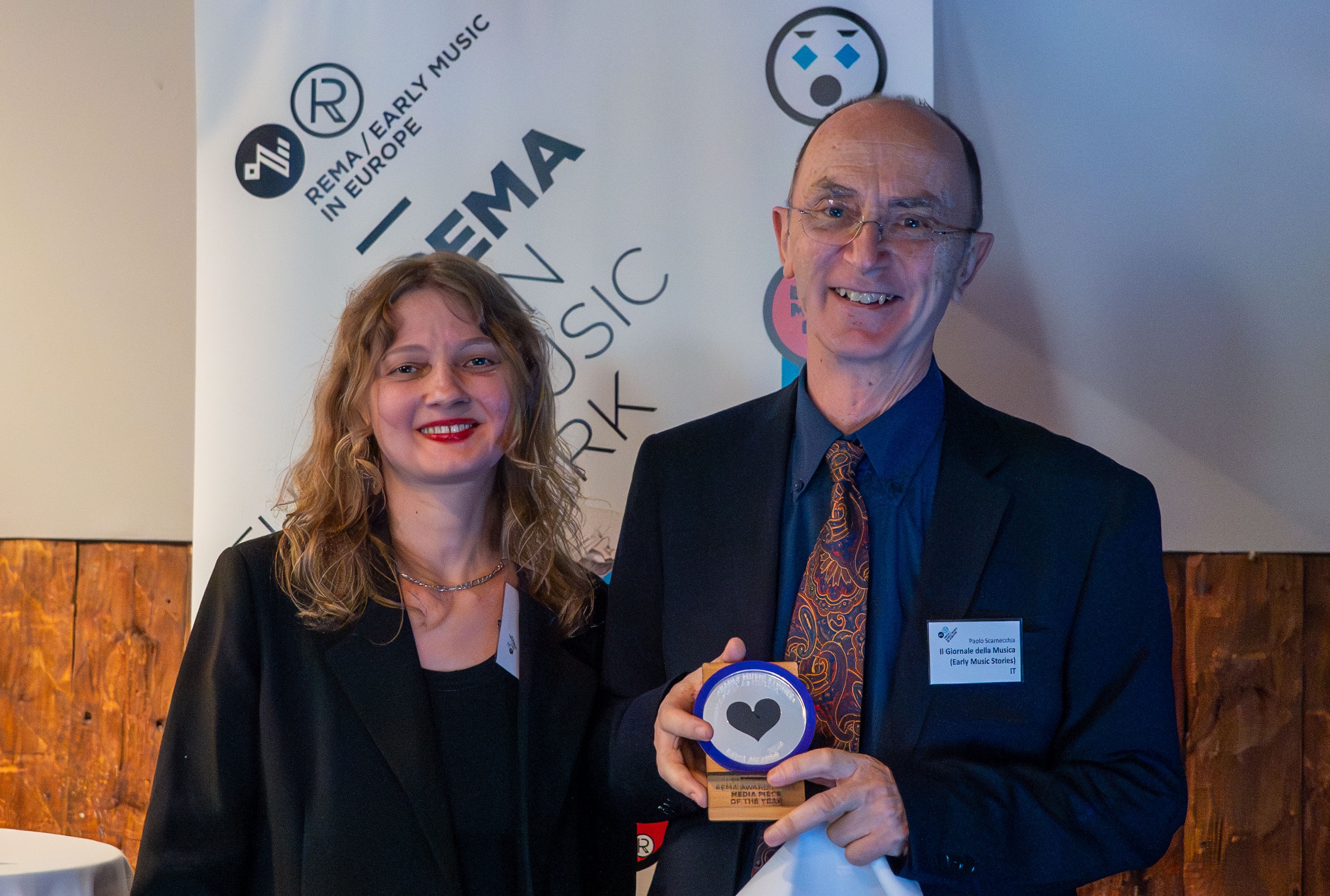REMA Award Media piece of the year to Paolo Scarnecchia for Early Music Stories Podcast