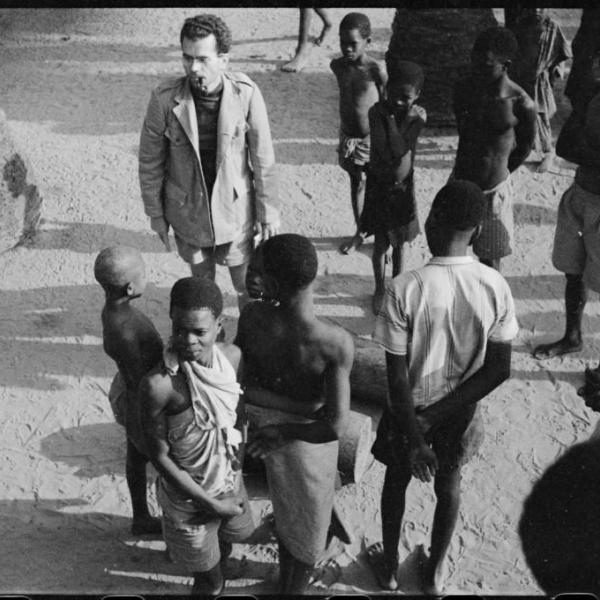 Gilbert Rouget a Ouesso, Congo Francese, nel 1946 (foto di  André Didier, CNRS-CREM