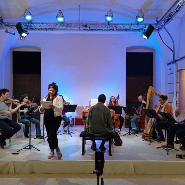 La Palatine durante la prova nella Salle Monteverdi (foto di Paolo Scarnecchia)