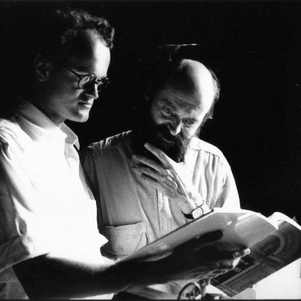 Liuwe Tamminga e Arvo Pärt, Bologna 1990 (foto di Marco Caselli)