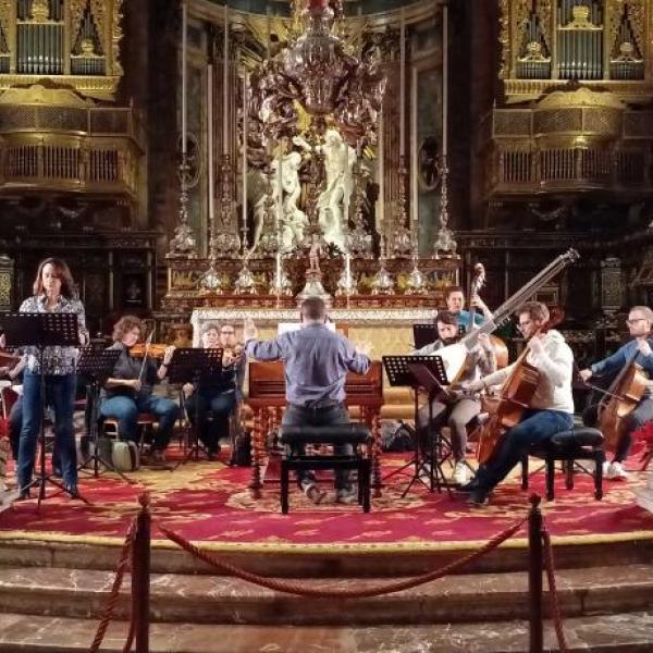 Valletta Baroque Ensemble durante la prova (foto di Paolo Scarnecchia)