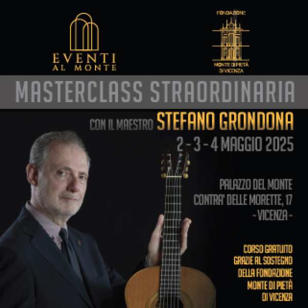 Vicenza, Terza Masterclass Straordinaria di chitarra classica del M° Grondona