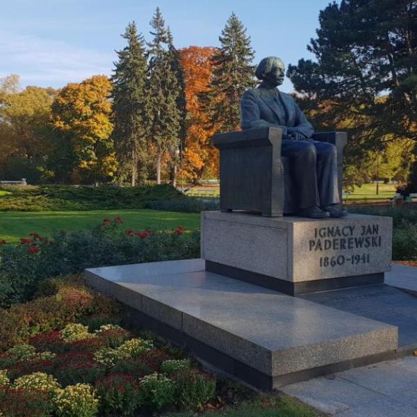 Il monumento a Paderewski a Varsavia