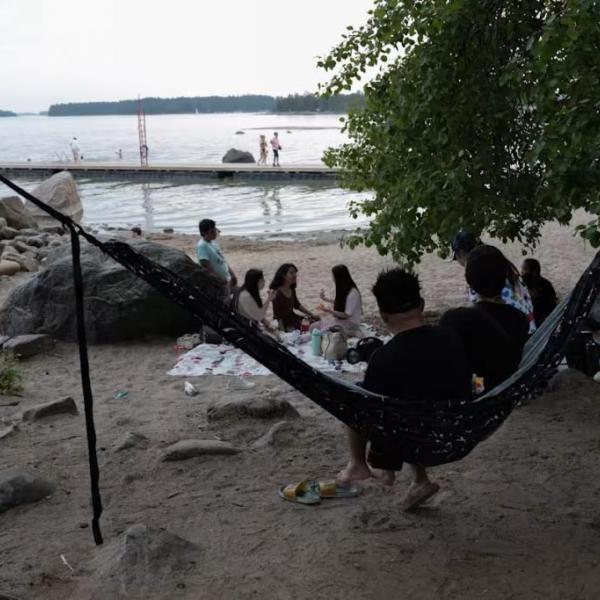 La spiaggia di Mellsten a Haukilahti (Espoo) (Foto Grigory Vorobyev & Yle)