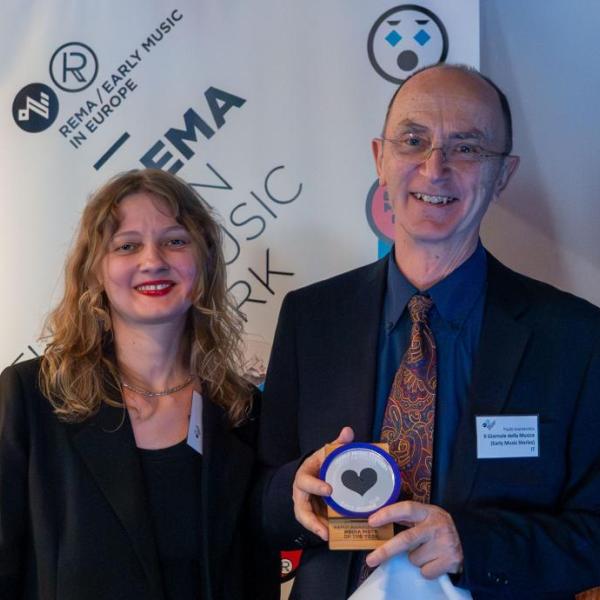 REMA Award Media piece of the year to Paolo Scarnecchia for Early Music Stories Podcast