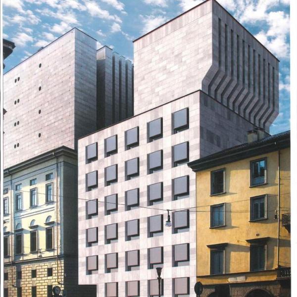 Rendering per la nuova palazzina in Via Verdi