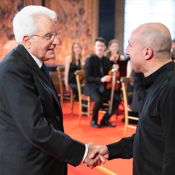 Il presidente Mattarella e il maestro Angius