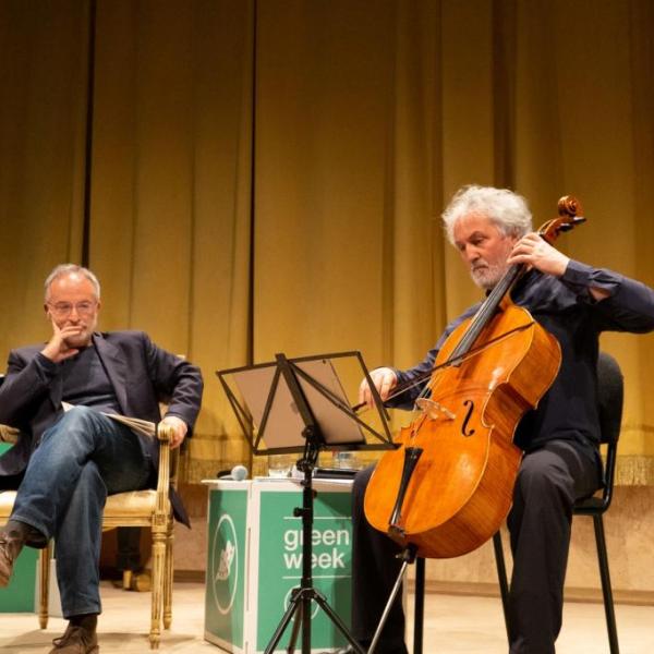 Stefano Mancuso e Mario Brunello (foto Green Week - ItalyPost)