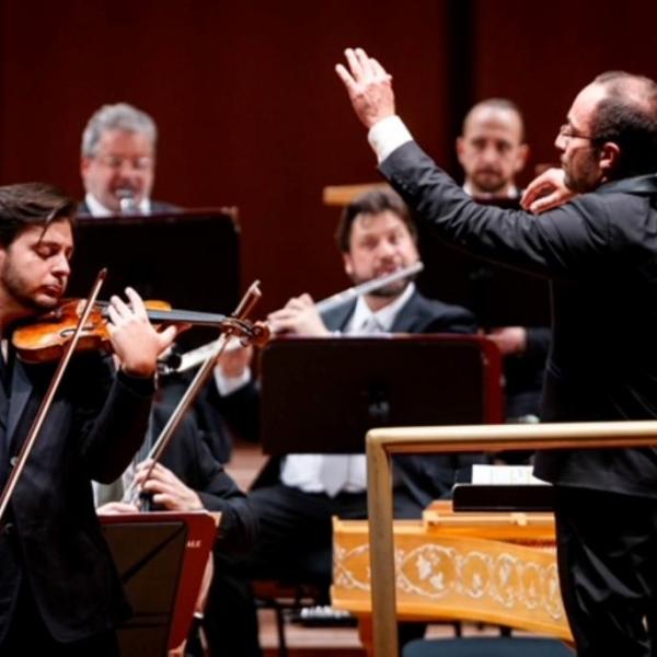 Riccardo Minasi, Andrea Obiso - Orchestra  di Santa Cecilia (foto ANSC © Musa)