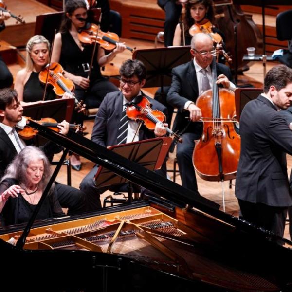 Martha Argerich, Lahav Shani, Accademia Nazionale di Santa Cecilia (Foto MUSA/Accademia Nazionale di Santa Cecilia)