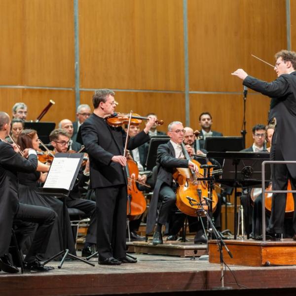 Ort, Diego Ceretta e Frank Peter Zimmermann (Foto Eugenia Cesari)