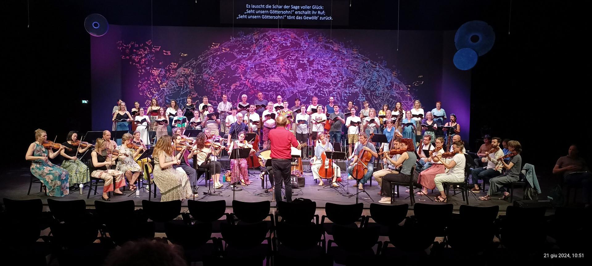 Orchestra Barocca Zefiro durante la prova (foto di Paolo Scarnecchia)