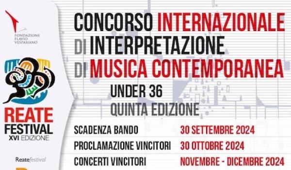 Concorso Internazionale di Interpretazione di Musica Contemporanea 2024